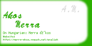 akos merra business card